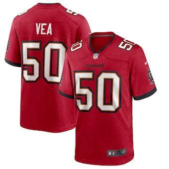 mens nike vita vea red tampa bay buccaneers game jersey